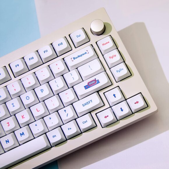 123 Keys White Keycaps XDA Profile PBT Keyboard Keycaps Full Set New - Picture 11 of 12